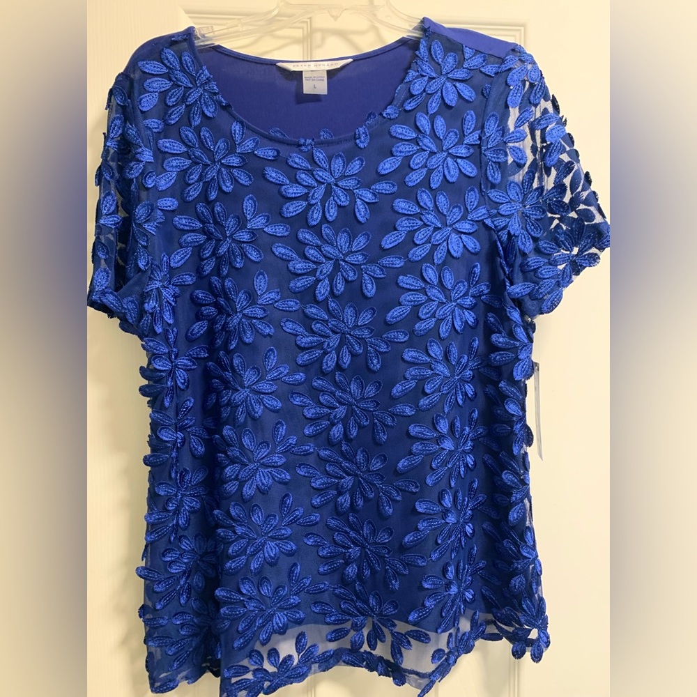 Blue Blouse Sz L